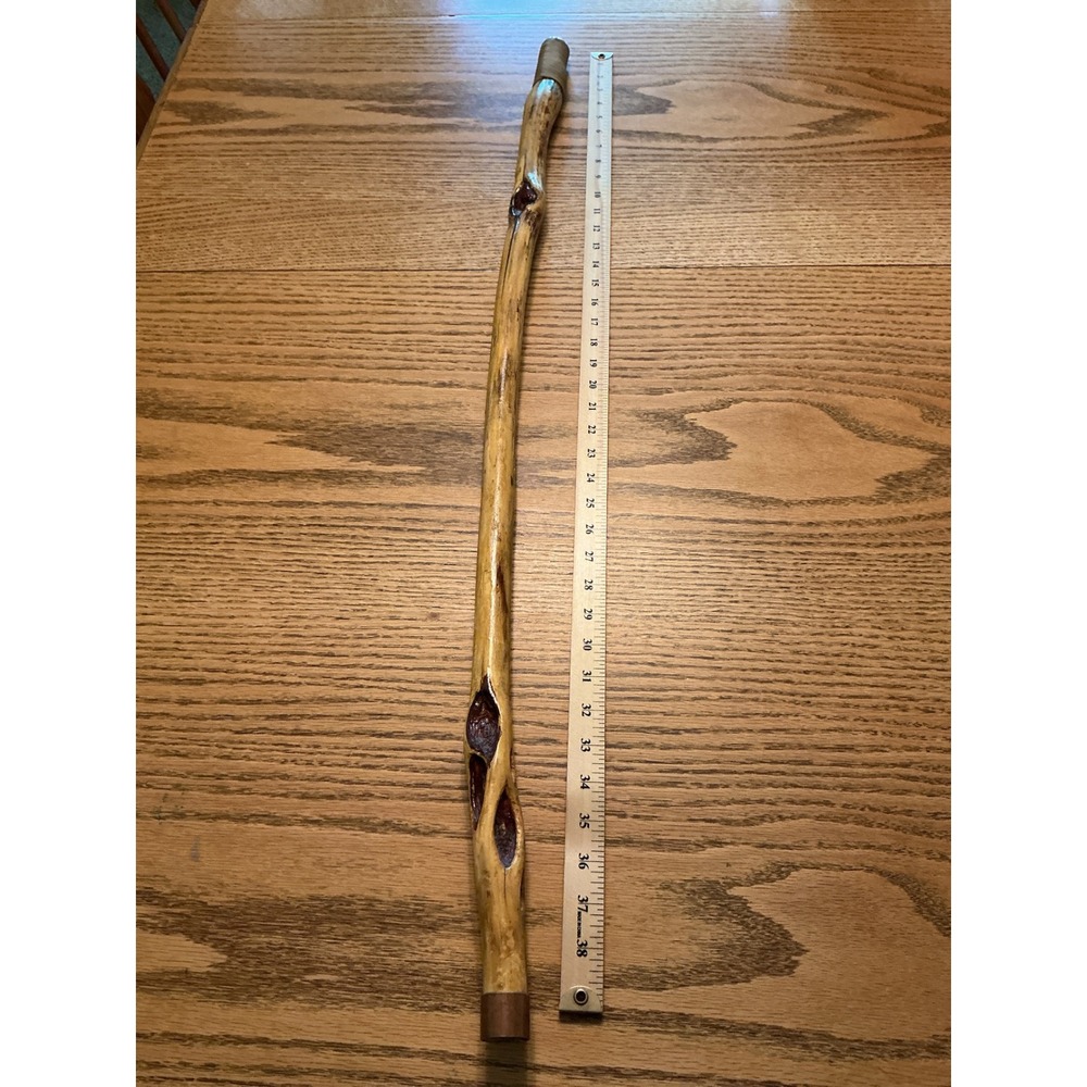 Handcrafted diamond Willow Rustic Walking Stick Twisted Artisan 37.5" finished